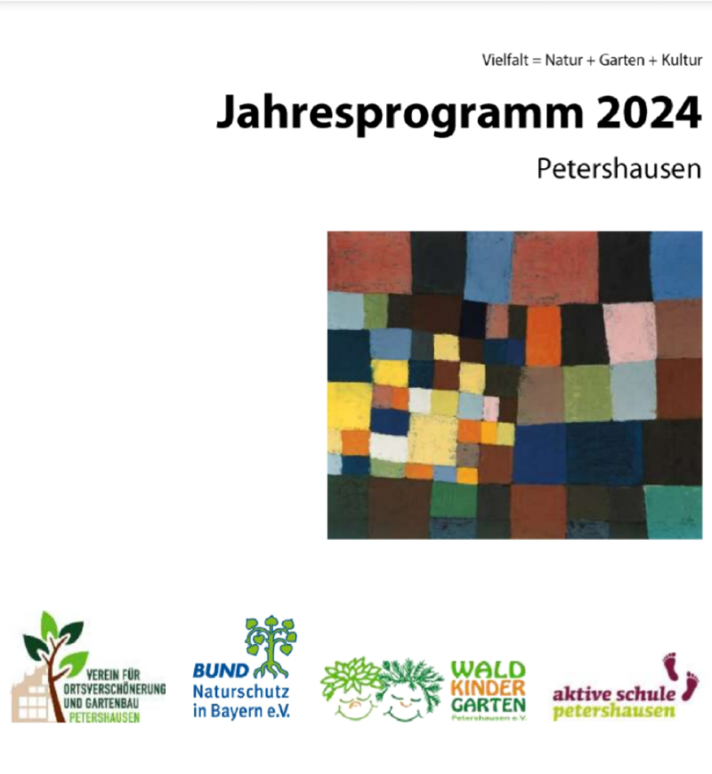 Jahresprogramm 2024, Vielfalt, Natur, Garten, Kultur